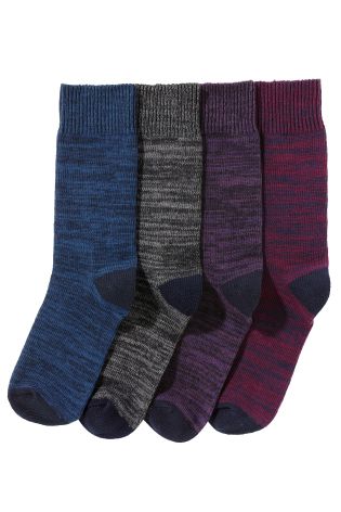 Four Pack Multi Coloured Socks